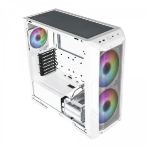 Gabinete COOLER MASTER HAF 500 Blanco Mid Tower ARGB S/Fuente